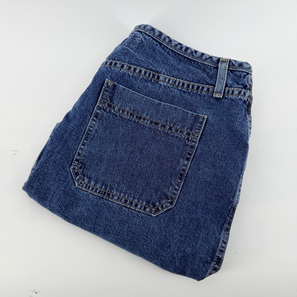 Hydraulic Vintage Denim Mini Skirt High Waisted 90s Y2K Medium Wash 13/14 Blue